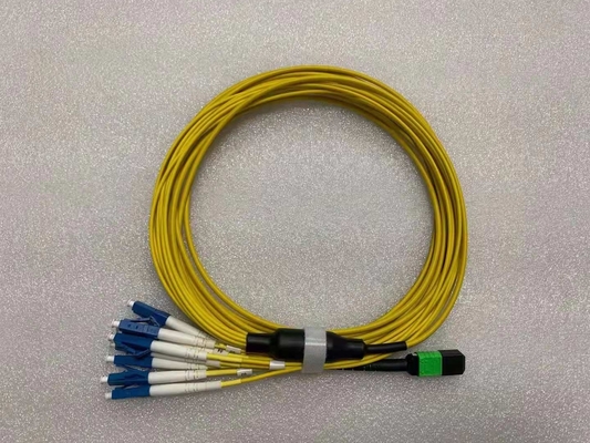 12 Cores Multimode MPO MTP Patch Cord Mtp To Lc Cable Low Loss