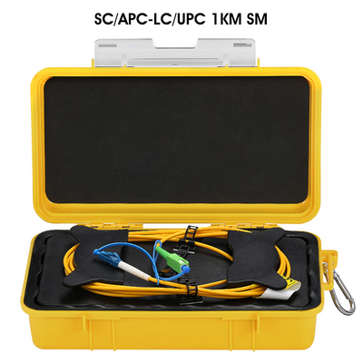 SC/APC-LC/UPC 2km Fiber Optic OTDR Launch Cable Box 1310/1550nm Fiber Rings