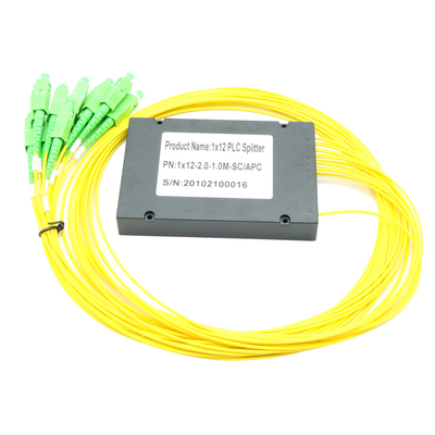 Low PDL Fiber PLC Splitter 1x12 SC APC ABS Box PLC Splitter