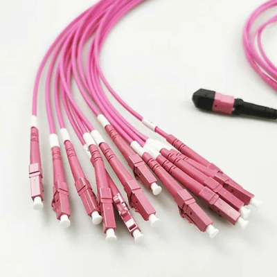 MTP- 6 LC UPC 12 CORE DX 50/125 MMF OM3 Fiber Patch Cable for Telecommunication